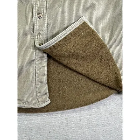 WOOLRICH‎ Men's Medium Corduroy Barn Chore Shacket Fleece Liner Jacket - Picture 7 of 9